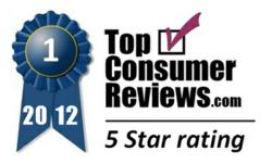 TopConsumerReviews.com 2012 5-Star Award